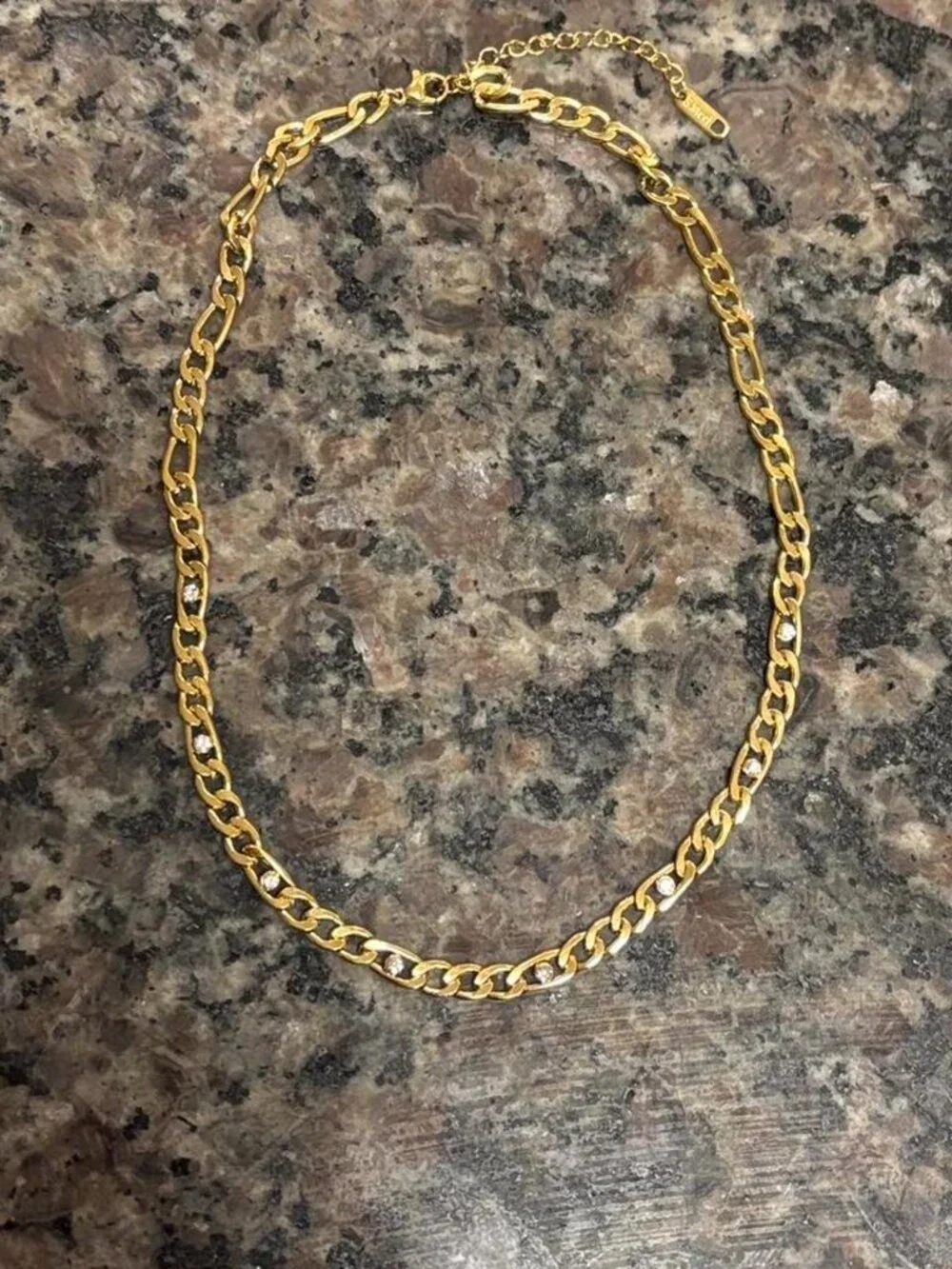 The Margot Delicate stainless steel Gold Necklace dainty delicate cubic zirconia